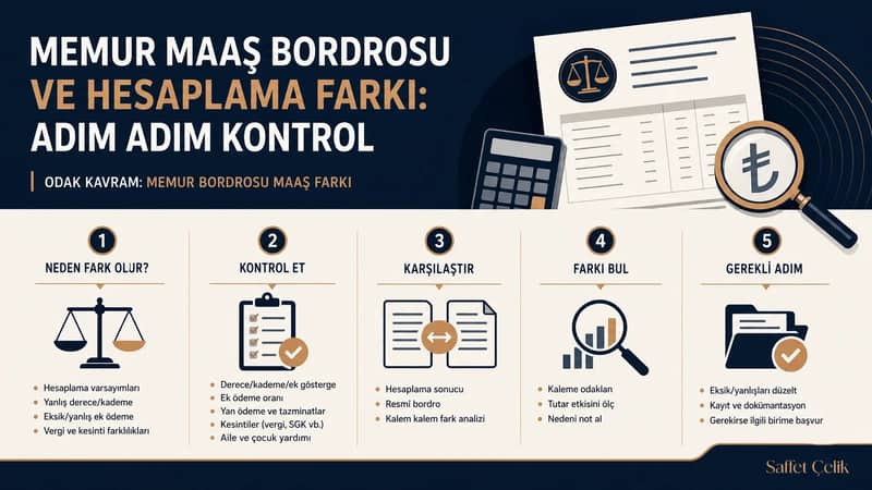 Memur Maaşı Hesabı ile Bordro Neden Farklı Çıkar?