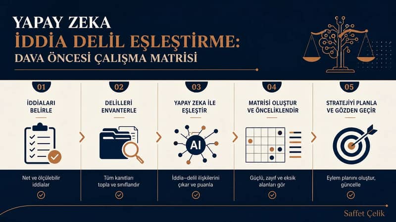 Yapay Zekâ ile İddia–Delil Eşleştirme: Dilekçe Öncesi Çalışma Matrisi