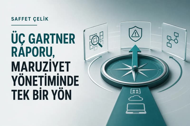 Maruziyet yönetiminin risk tespitinden sömürülebilirlik ve otonom düzeltmeye geçişini gösteren temsili kavramsal illüstrasyon