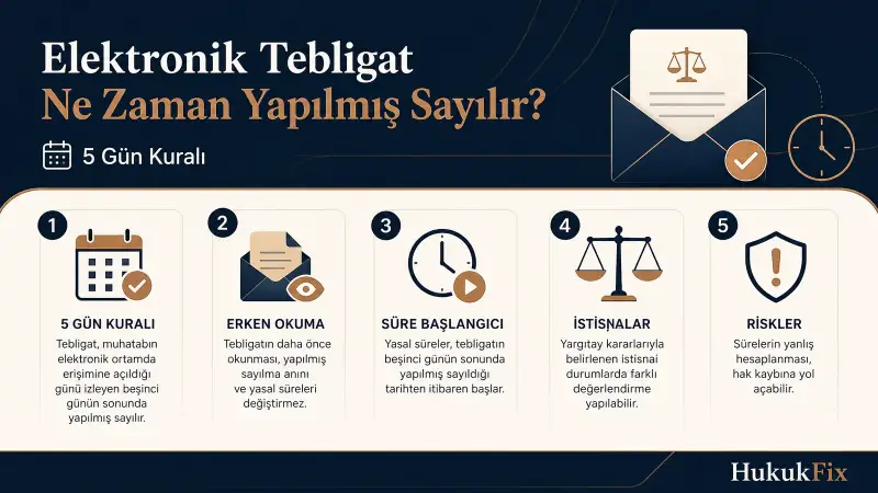 Elektronik Tebligat Ne Zaman Yapılmış Sayılır? 5 Gün Kuralı